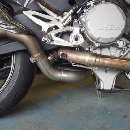 Ducati-959-Panigale-de-cat-Max-Torque-Cans-Motorbike-Exhaust-pipework-Liverpool-