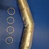 De-cat exhaust pipe, Spacers & clamp for Kawasaki H2 SE & SX with ZX10R Headers