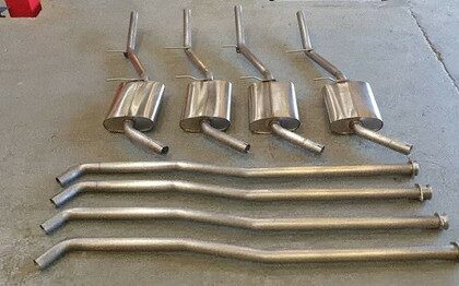 Ford Fiesta Mk2 XR2 CVH T304 Stainless exhaust with Factory 2" outlet ford fiesta mk2 xr2 cvh t304 stainless exhaust with factory 2" outlet close-up
