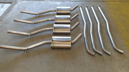 Ford Fiesta Mk2 XR2 CVH T304 Stainless exhaust with Factory 2" outlet ford fiesta mk2 xr2 cvh t304 stainless exhaust with factory 2" outlet close-up