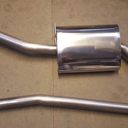 Ford Fiesta Mk2 XR2 CVH T304 Stainless exhaust with Factory 2" outlet ford fiesta mk2 xr2 cvh t304 stainless exhaust with factory 2" outlet close-up