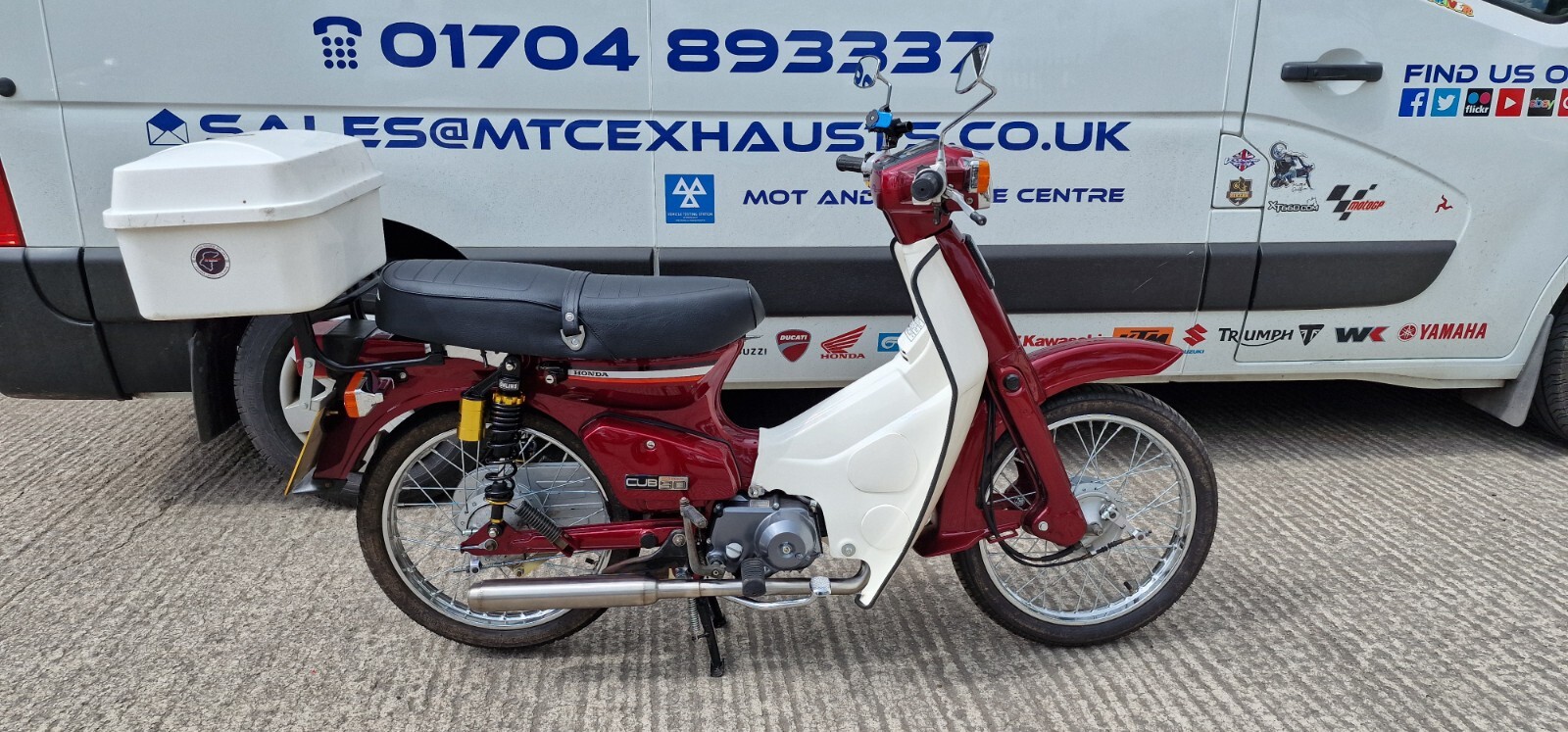 Honda C90 Super Cub Stainless Exhaust System With Road-Legal Silencer Exhaust Can 2 Honda C90 Super Cub Stainless Exhaust System With Road-Legal Silencer - Max Torque Cans 2
