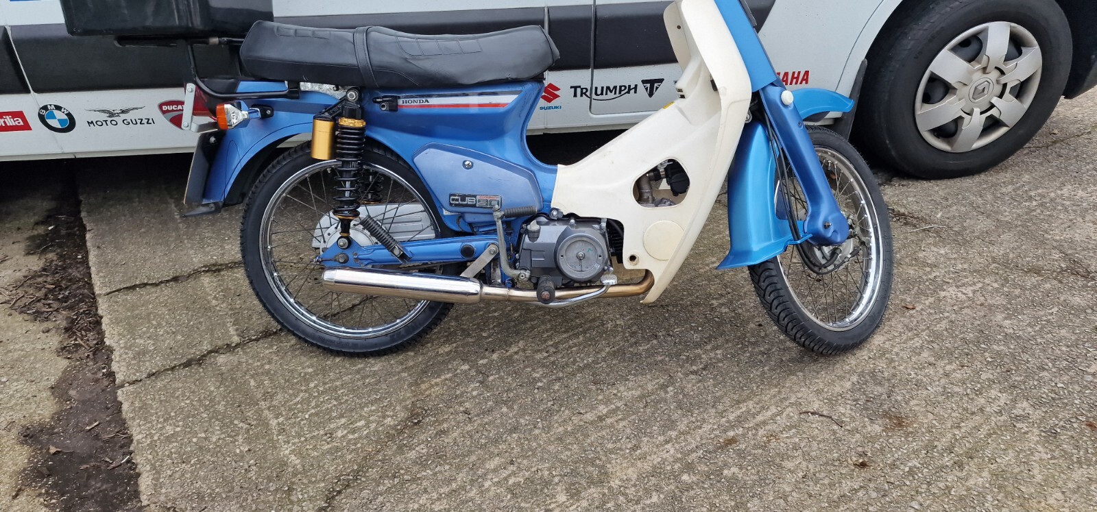 Honda C90 Super Cub Stainless Exhaust System With Road-Legal Silencer Exhaust Can 7 Honda C90 Super Cub Stainless Exhaust System With Road-Legal Silencer - Max Torque Cans 7