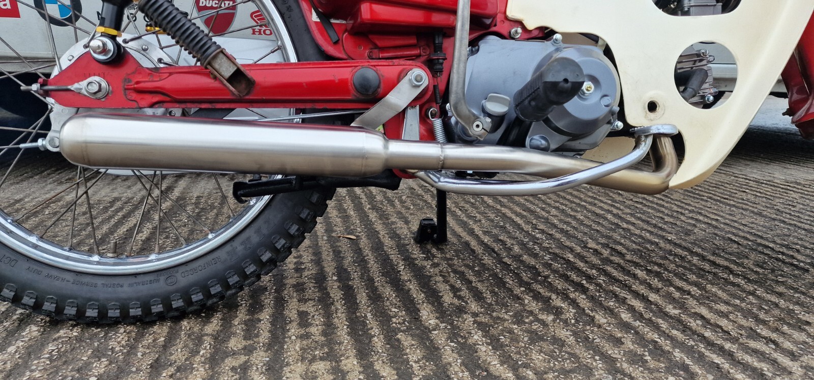 Honda C90 Super Cub Stainless Exhaust System With Road-Legal Silencer Exhaust Can 8 Honda C90 Super Cub Stainless Exhaust System With Road-Legal Silencer - Max Torque Cans 8