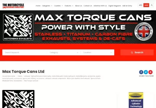 httpswwwmotorcyclewebsitecomitemmaxtorquecansltd